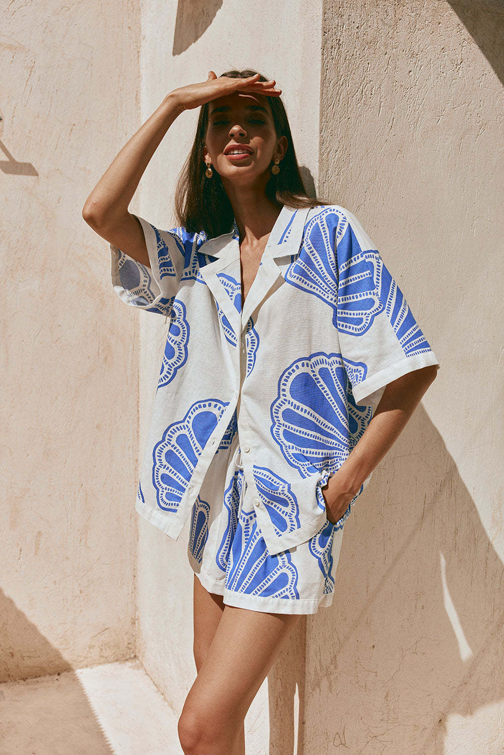 Casual Printed Shirt and Shorts Set