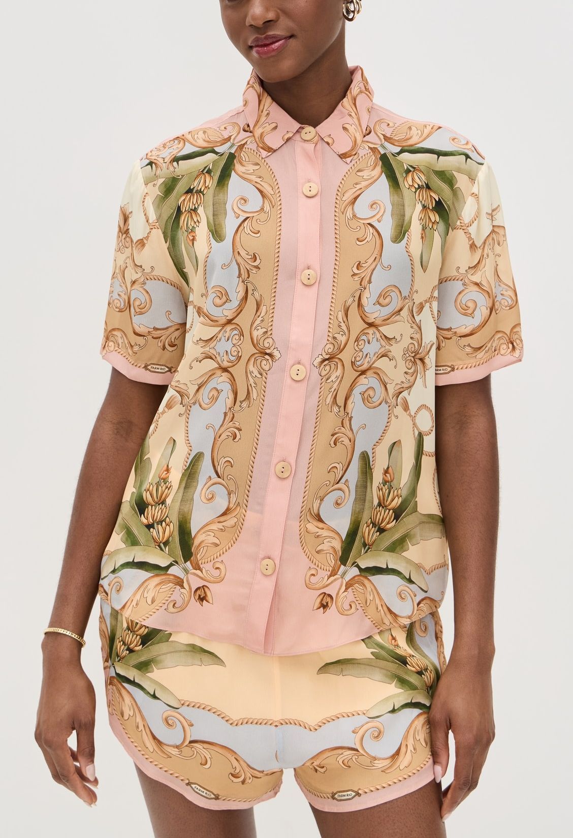 Casual Printed Shirt and Shorts Set