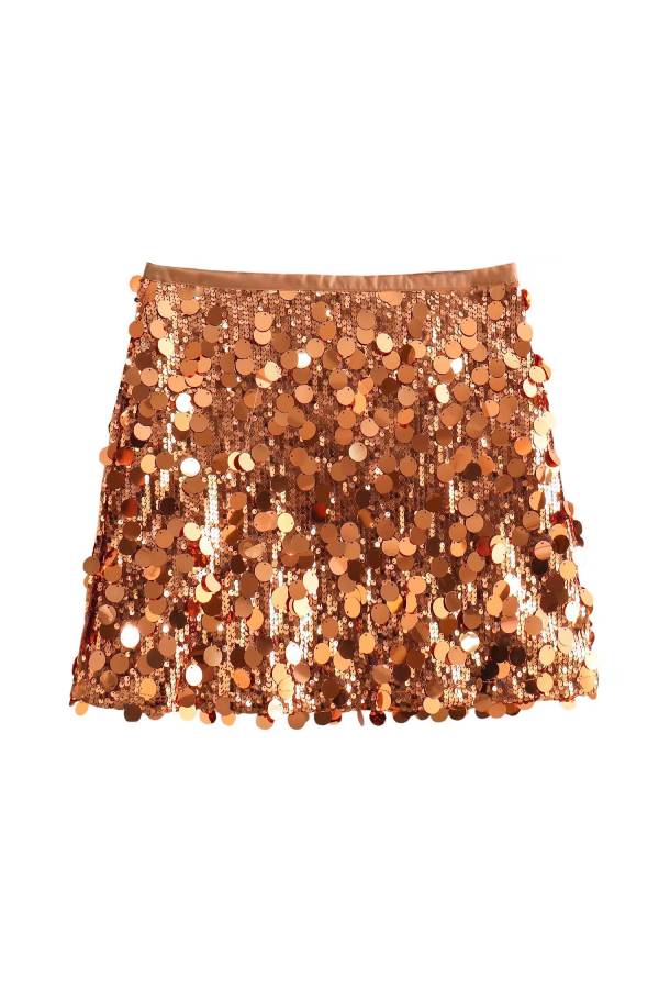 Shimmering Tassel Sequined Short Skirt/Shorts