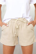 Casual Solid Pocket Loose High Waist Straight Bottoms(7 Colors)