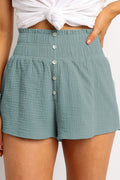 Casual Solid Loose High Waist Straight Bottoms(4 Colors)
