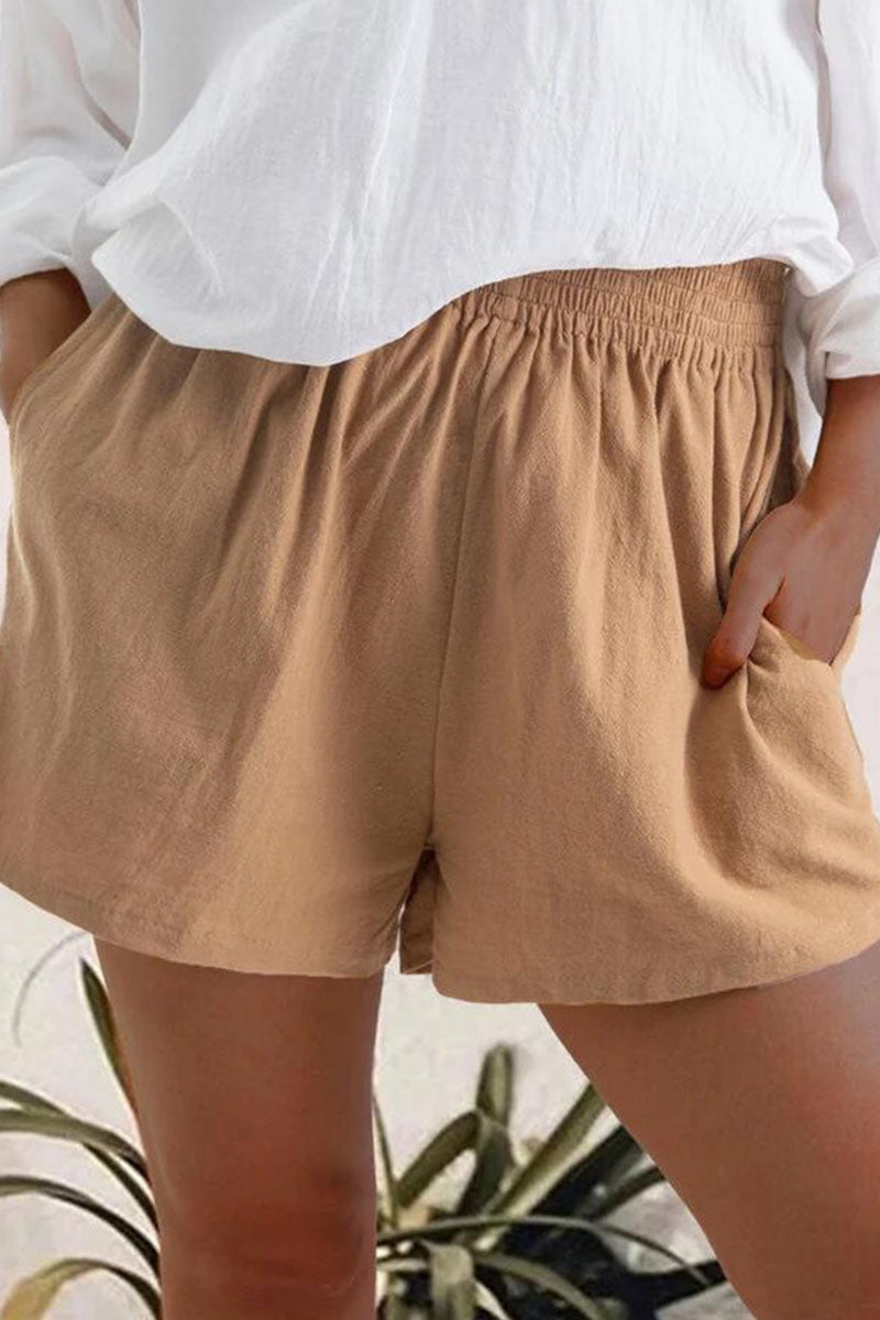 Fashion Casual Solid Pocket Loose Wide Leg Bottoms(5 Colors)