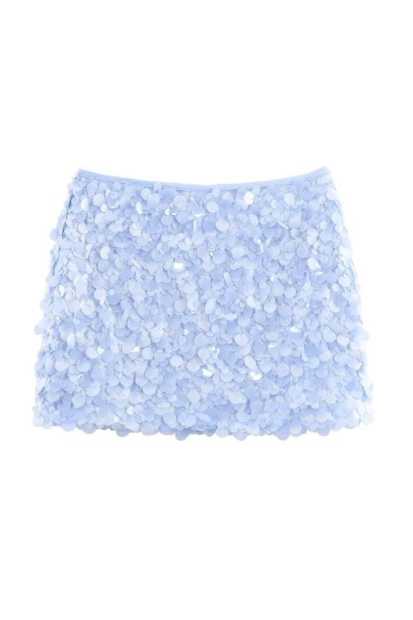 Shimmering Tassel Sequined Short Skirt/Shorts