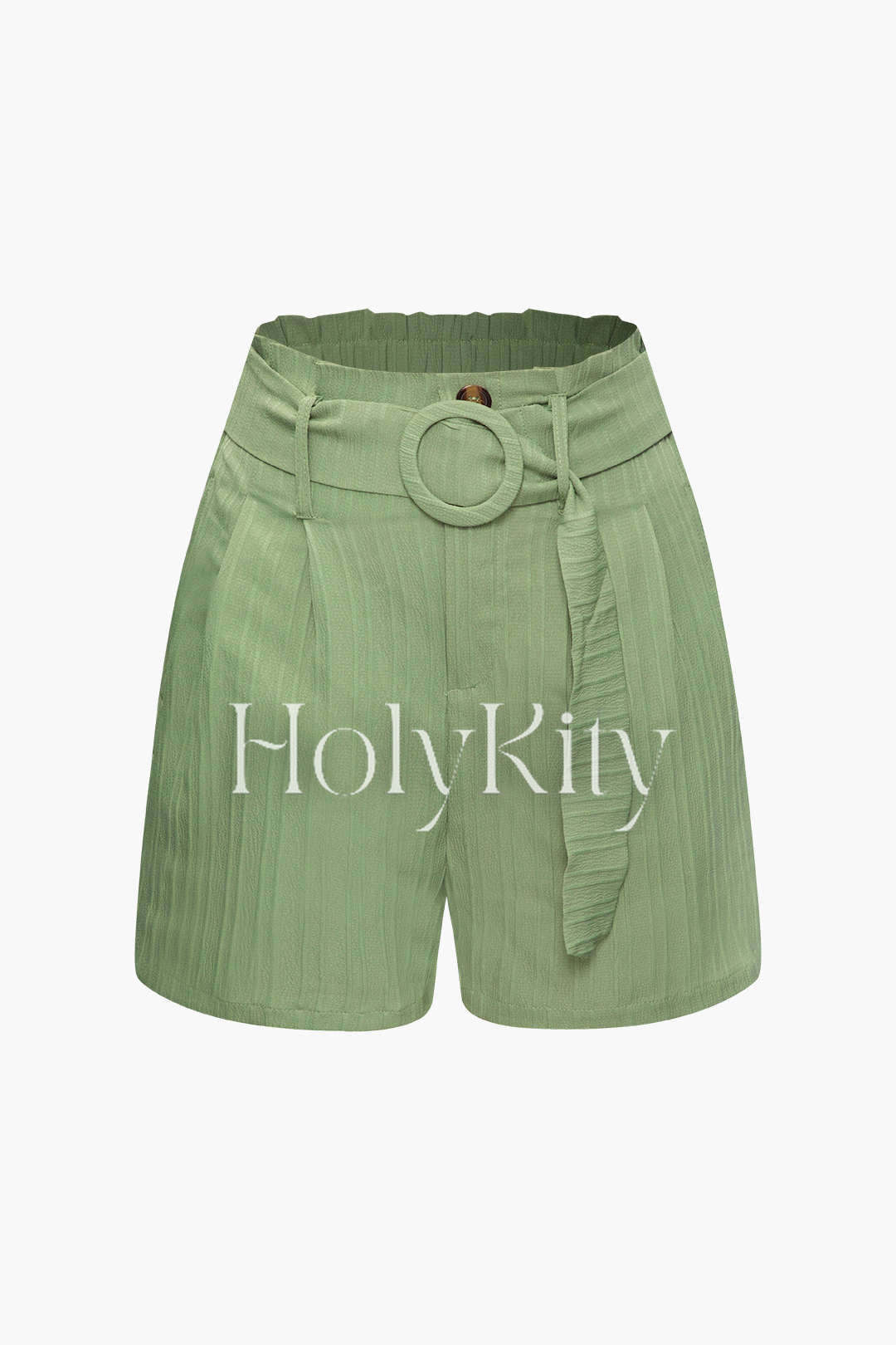 Belted Ruched Shorts