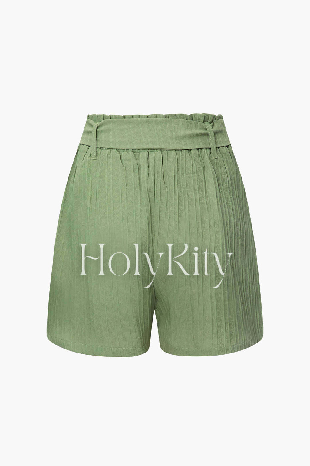 Belted Ruched Shorts