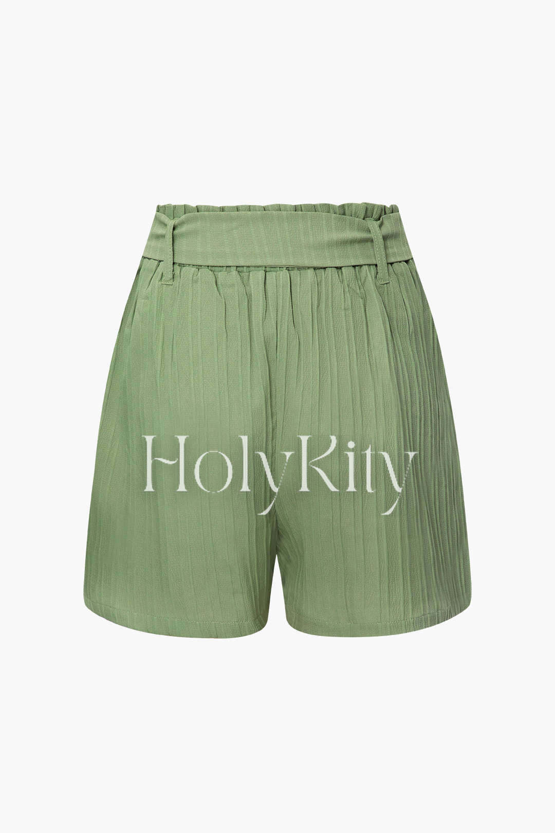 Belted Ruched Shorts