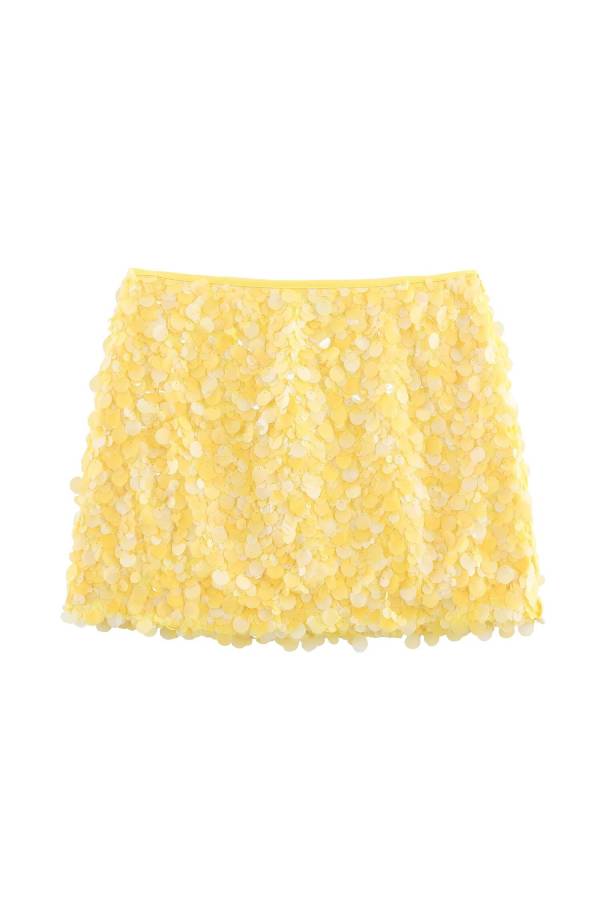Shimmering Tassel Sequined Short Skirt/Shorts