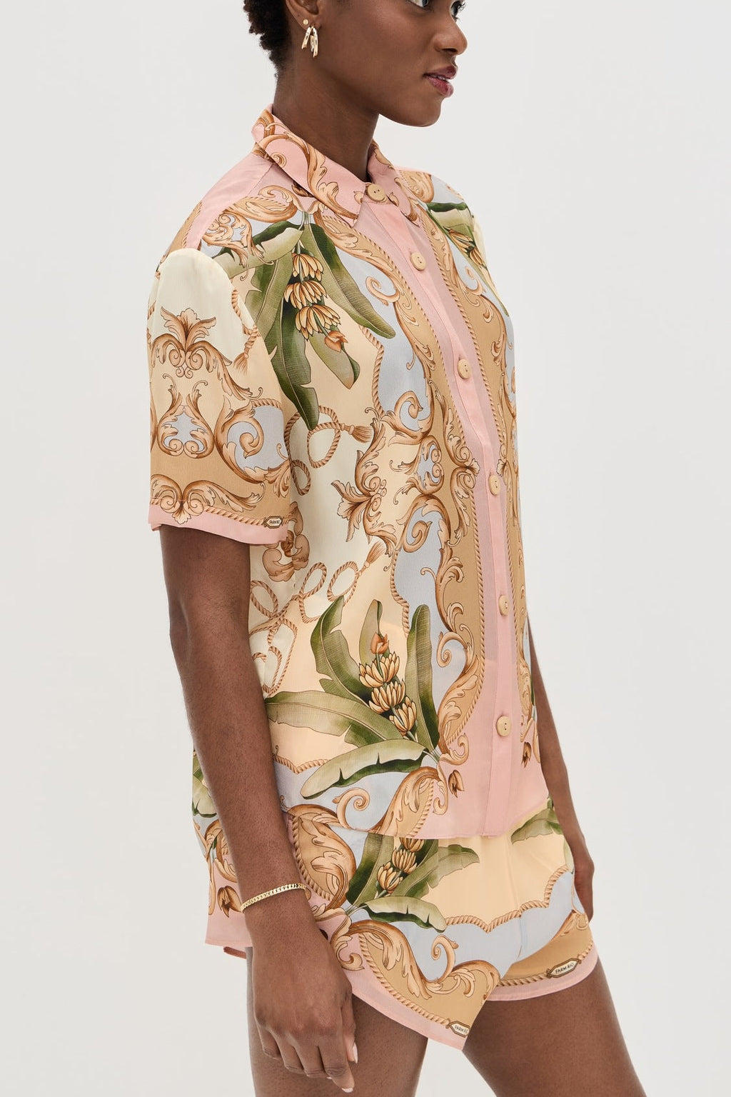 Casual Printed Shirt and Shorts Set