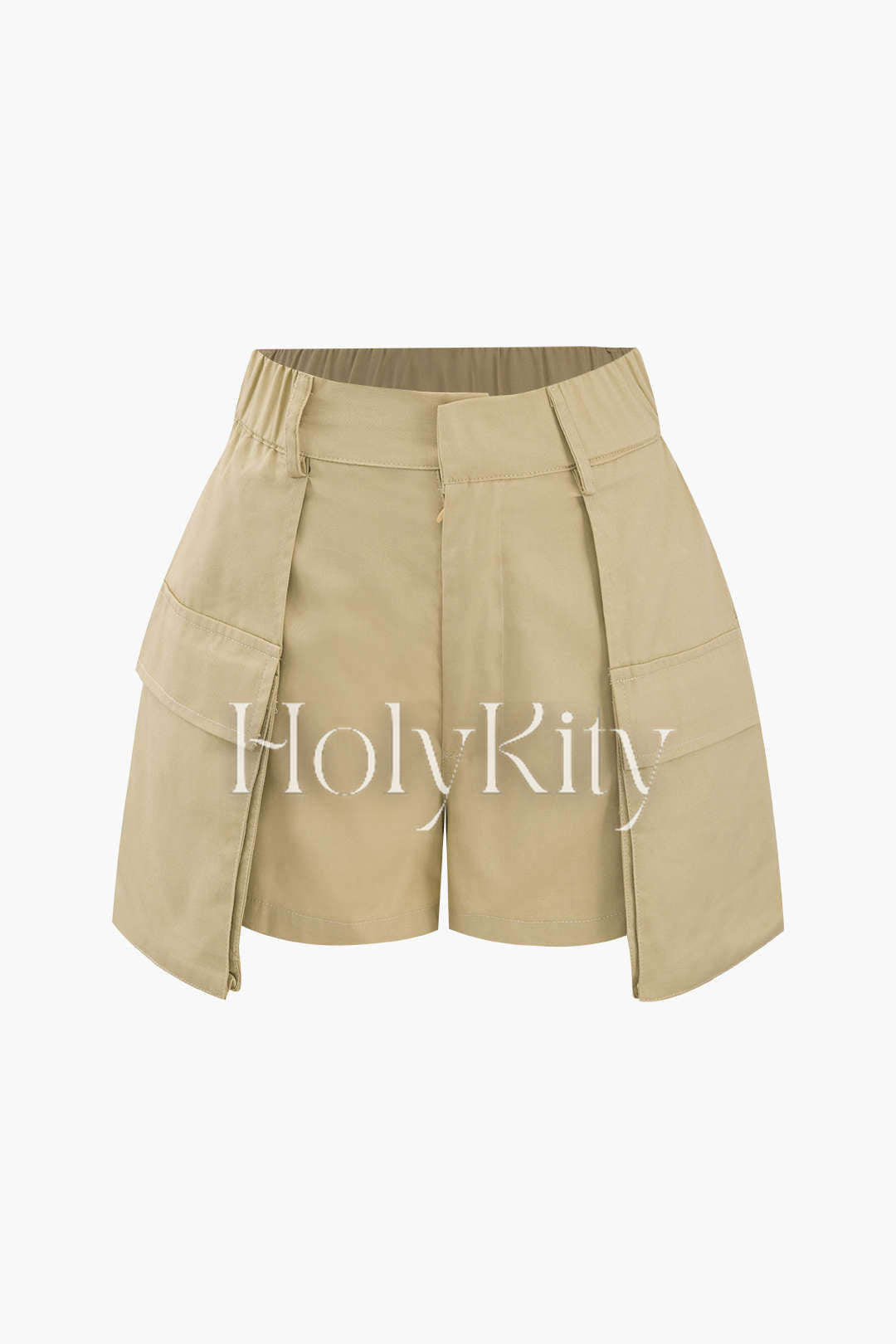 Cargo Pocket Elastic Waist Shorts