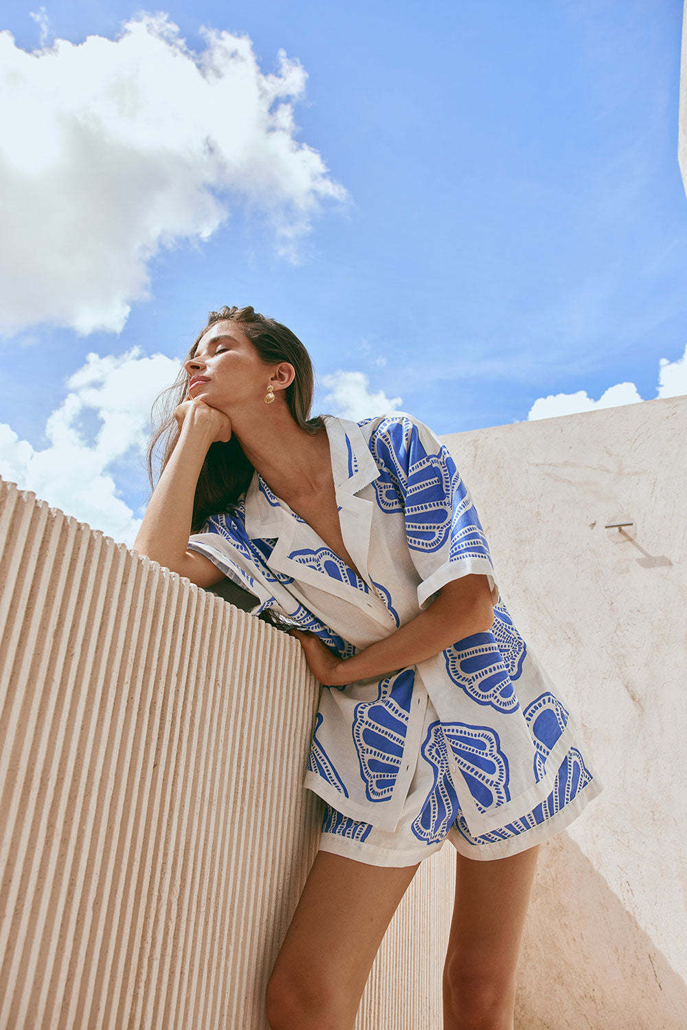Casual Printed Shirt and Shorts Set