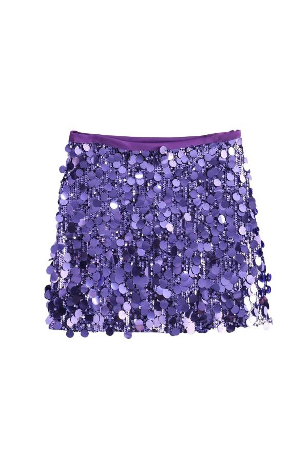 Shimmering Tassel Sequined Short Skirt/Shorts