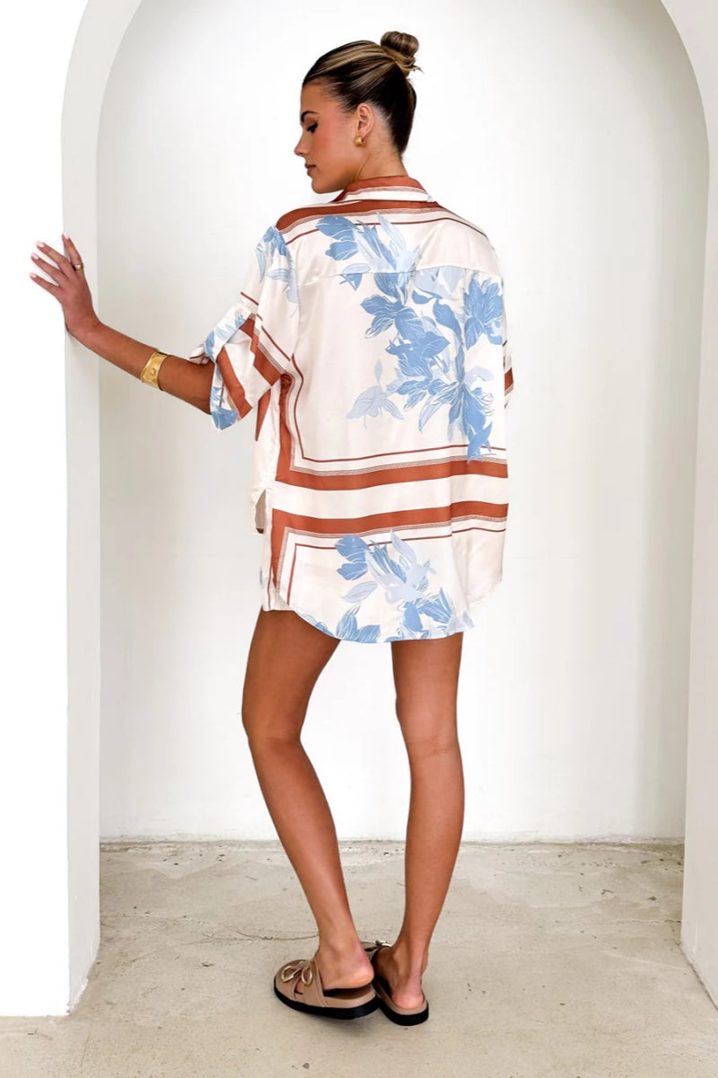 Printed Shirt & Shorts Set