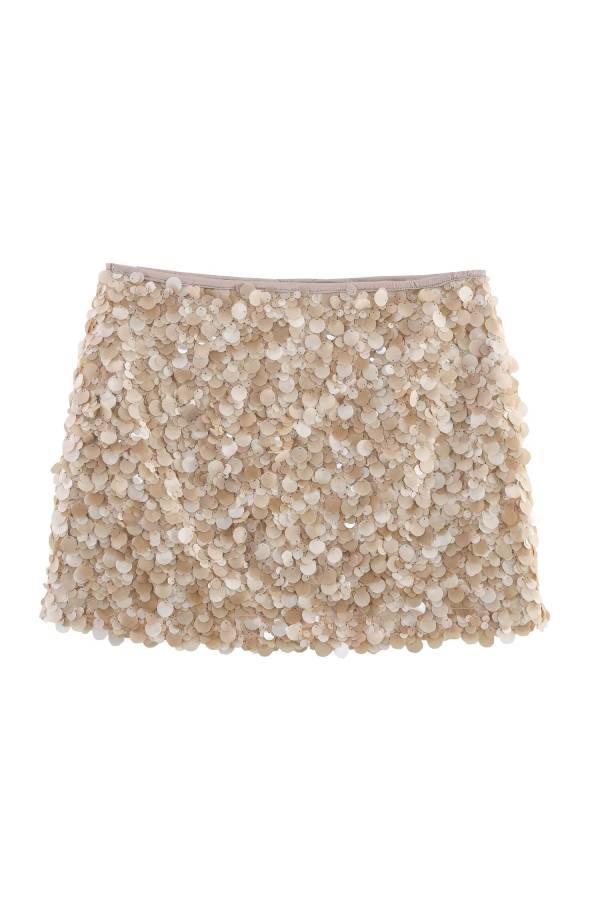 Shimmering Tassel Sequined Short Skirt/Shorts