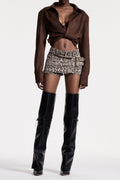 Christi Leopard Buckle Shorts