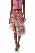 Clemency Asymmetric Patchwork Maxi Skirt
