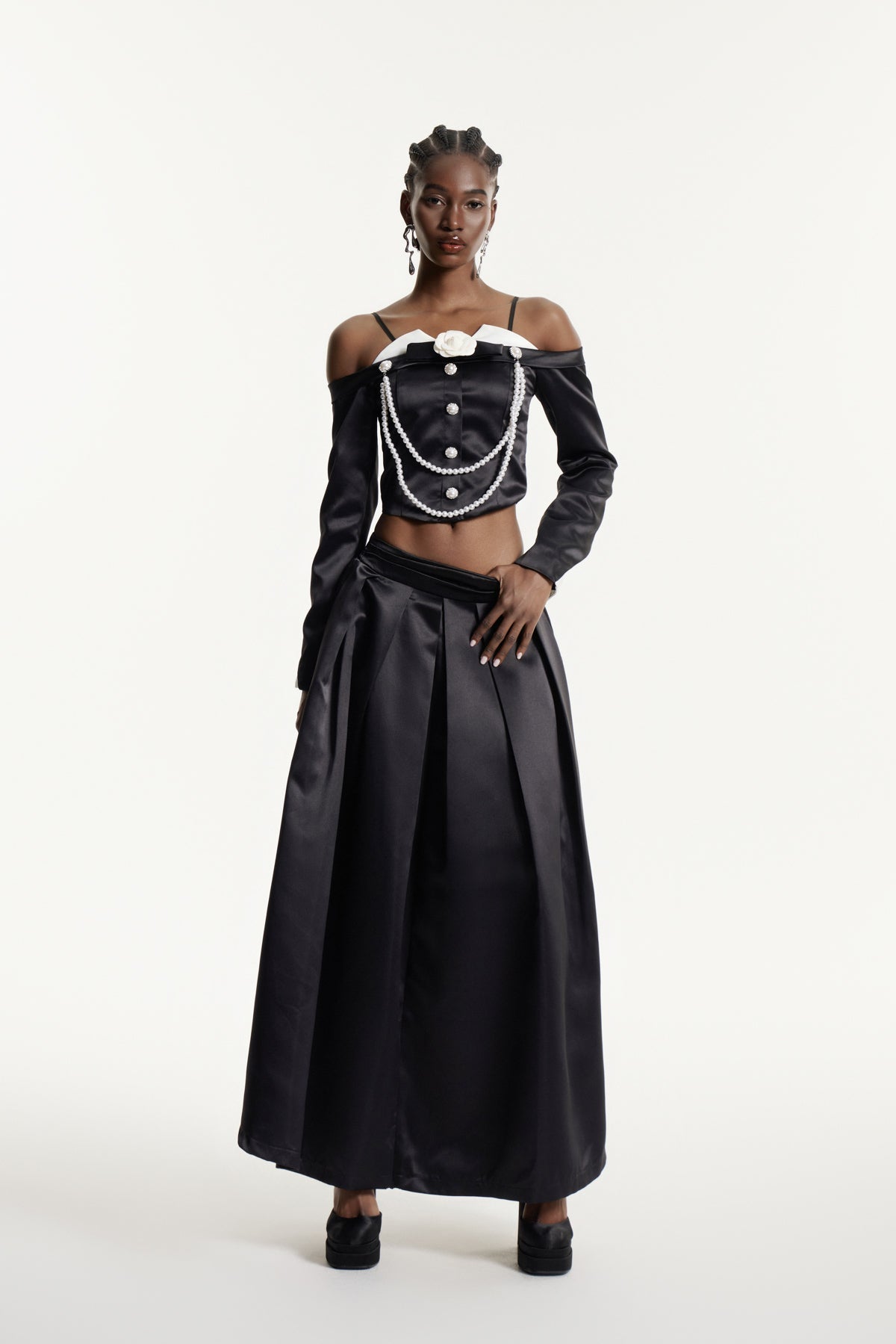 Clifton Pleated Maxi Skirt