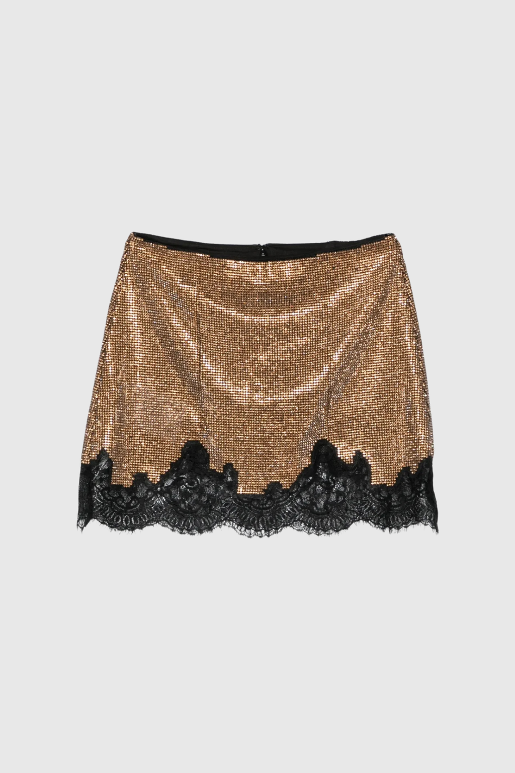Dzintars Deconstruct Rhinestone Lace Mini Skirt