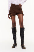 Eftychia Cutout Pocket Shorts