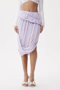 Eleuterio Asymmetric Draped Midi Skirt