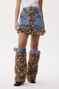 Elham Leopard Faux Fur Mini Skirt