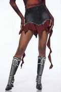 Eliott Grid Deconstruct Mini Skirt