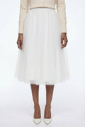 Elita Mesh Puffy Midi Skirt