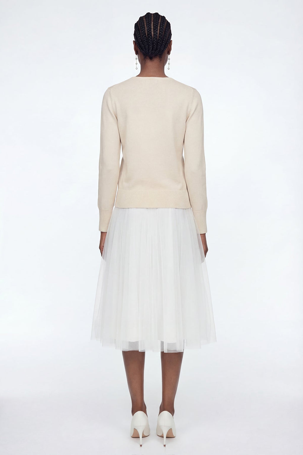 Elita Mesh Puffy Midi Skirt