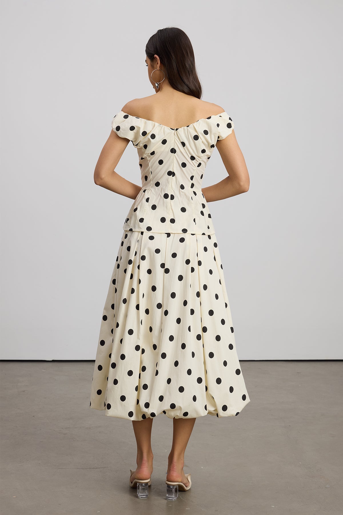 Elyo Dot Midi Skirt