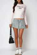 Fabricio Denim Bubble Mini Skort