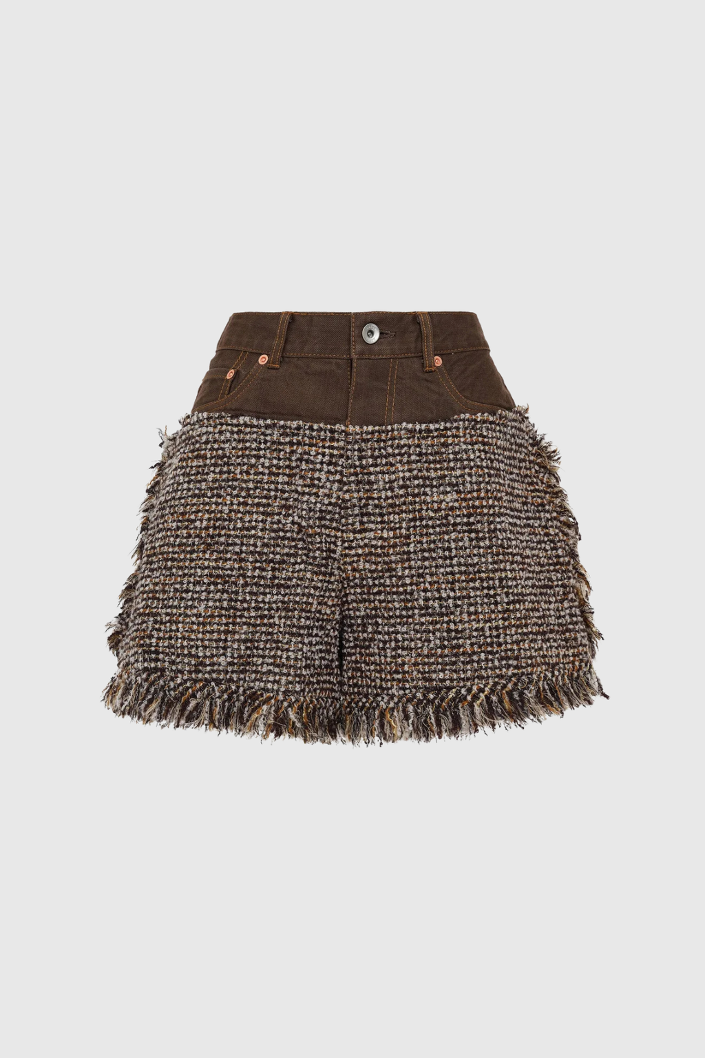 Farid Fringe Deconstruct Denim Short