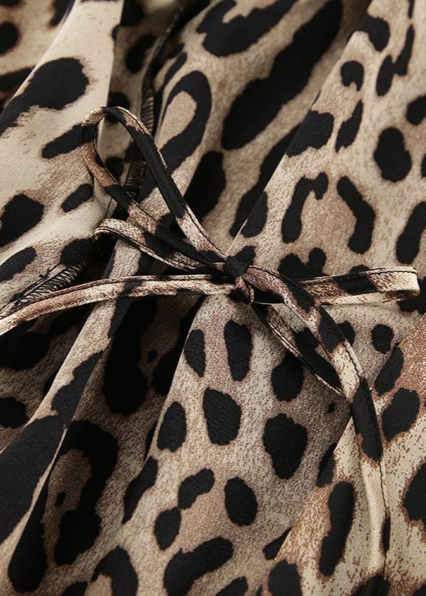 Wild Allure Leopard Print Three-Piece Set – Bra Top. Shorts & Kimono
