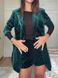 Shiny Shorts Professional Lady Suit