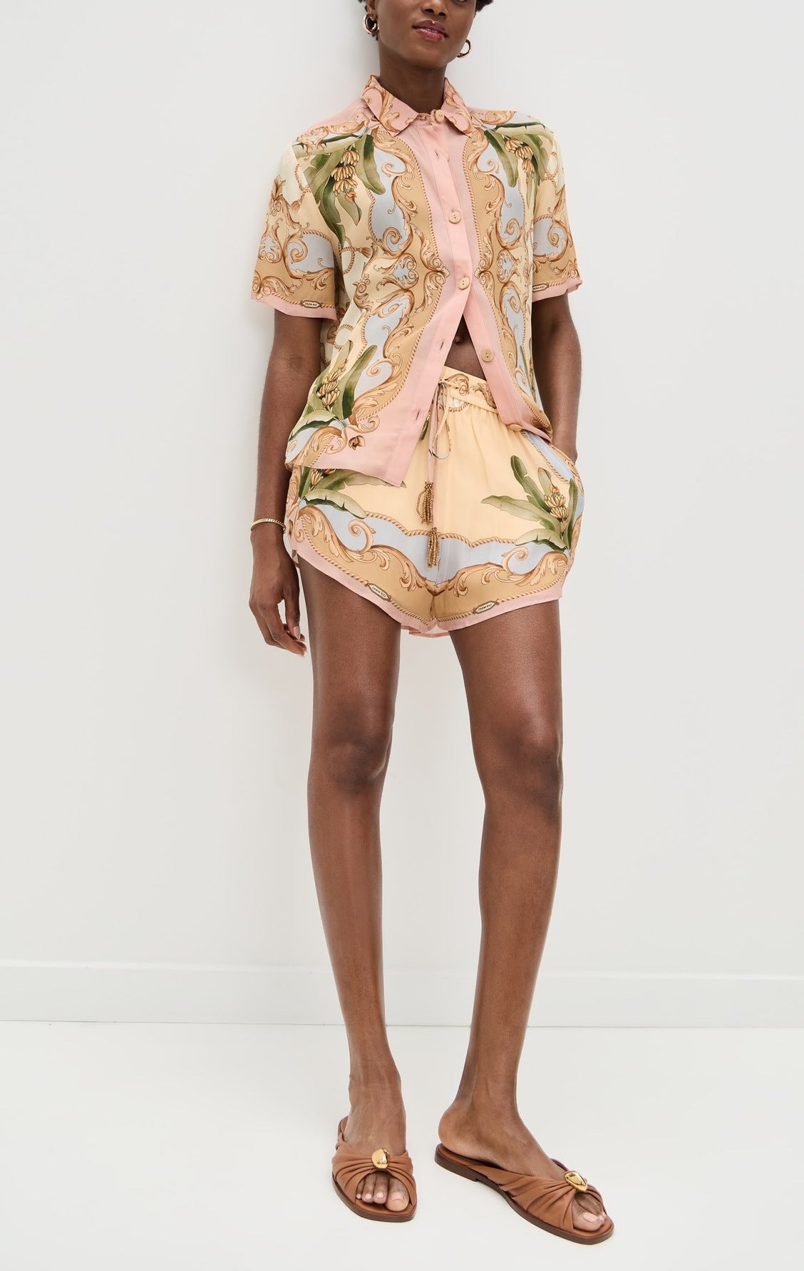 Casual Printed Shirt and Shorts Set