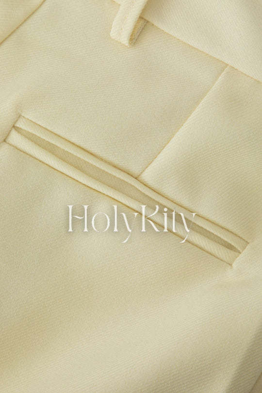 Pleated Pocket Suit Shorts