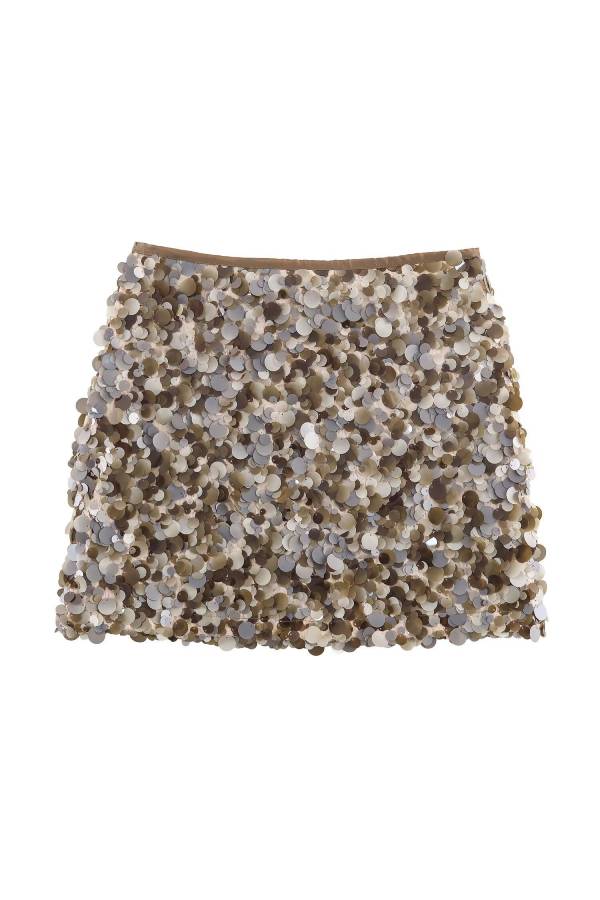 Shimmering Tassel Sequined Short Skirt/Shorts