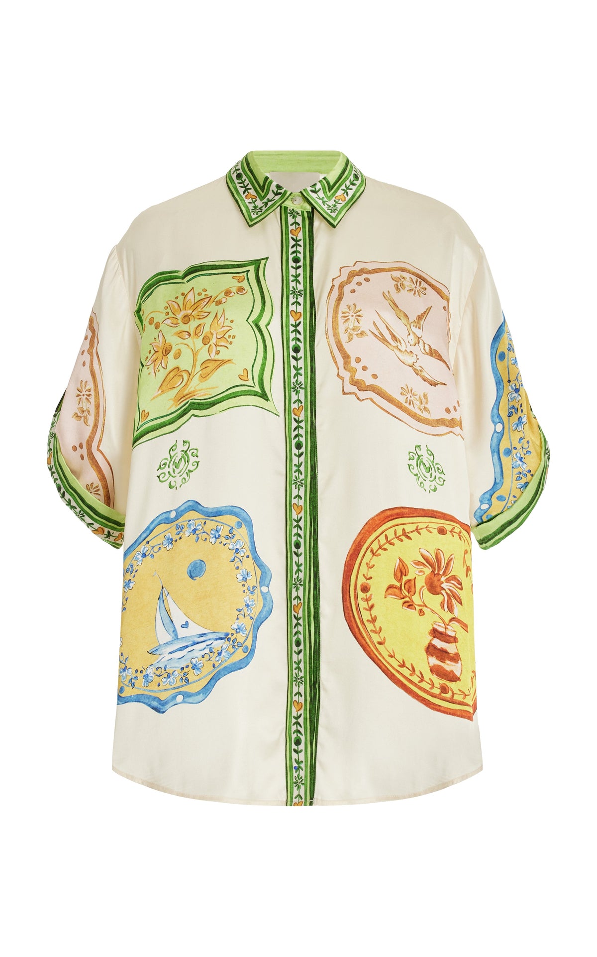 Vacation Printed Short Slevees Shirt and Shorts Set