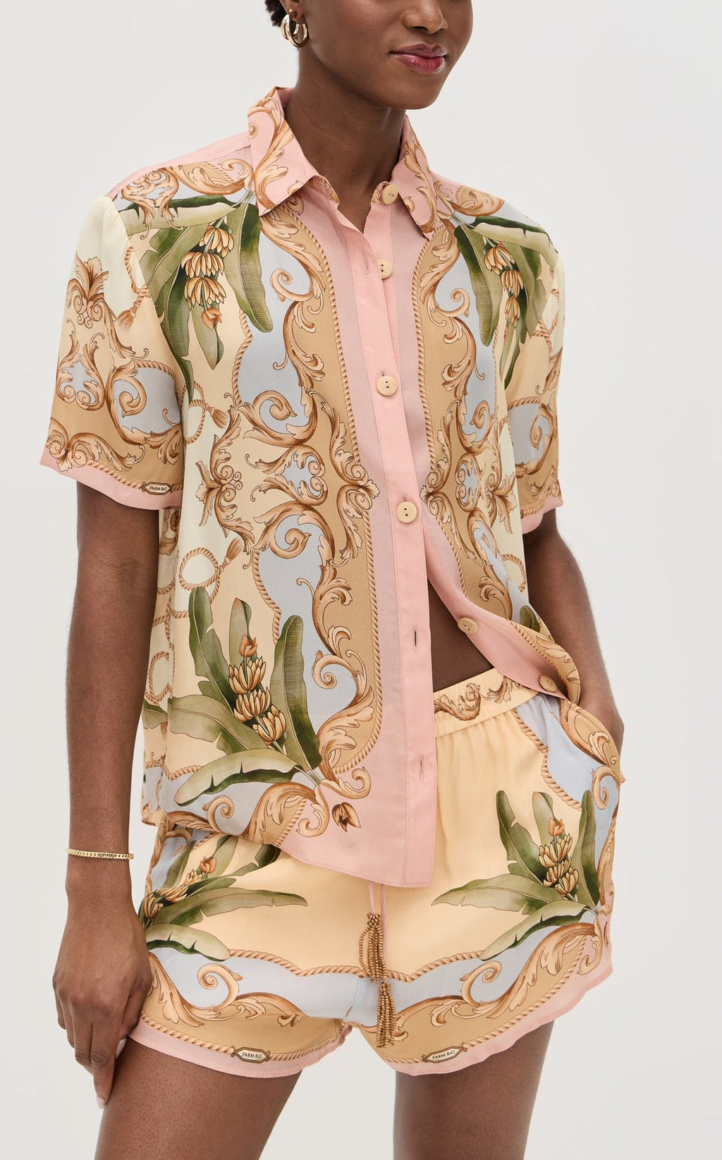 Casual Printed Shirt and Shorts Set